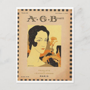 Cartão Postal Paris França Arte Gosto Beleza 1931