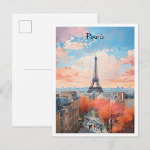 Cartão Postal Paris França Arte Viagem