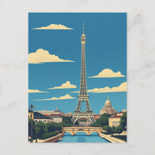 Cartão Postal Paris, França, Arte Viagens vintage