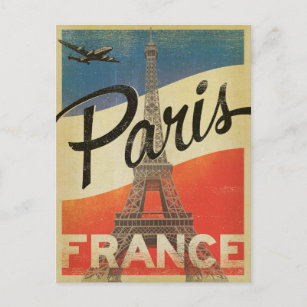 Cartão Postal Paris, França - Bandeira