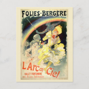 Cartão Postal Paris França L’Arc-en-Ciel Retro Caprichoso