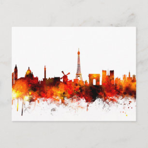 Cartão Postal Paris França Skyline