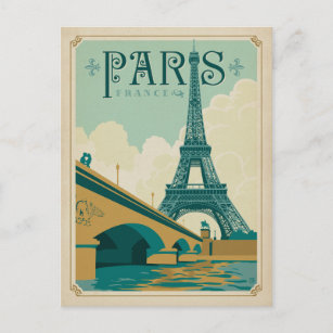 Cartão Postal Paris França - Torre Eiffel