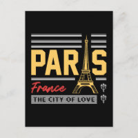 Paris França Torre Eiffel Tipografia de Viagem Ret