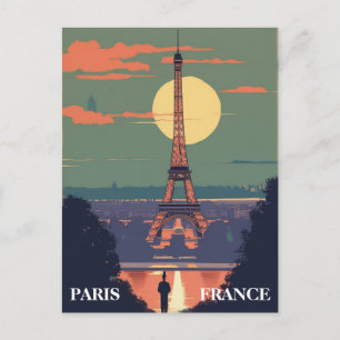 Cartão Postal Paris França Torre Eiffel Viagem Arte