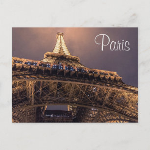 Cartão Postal Paris França - Viagem de torre Eiffel