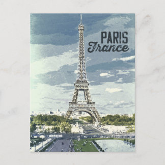 Cartão Postal Paris, França Vintage Retro Trabalho de arte Poste