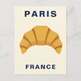 Cartão Postal Paris France Croissant French Food Bakery