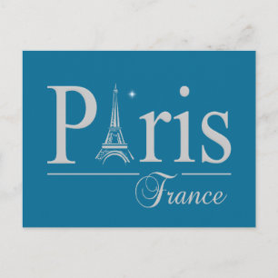 Cartão postal Paris France, personalizar