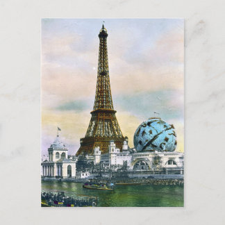 Cartão Postal Paris France World Fair 1889 - Viagens vintage