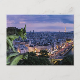 Cartão Postal Paris gargula