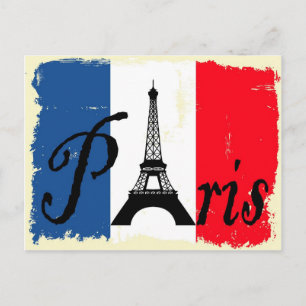 Cartão Postal Paris grunge