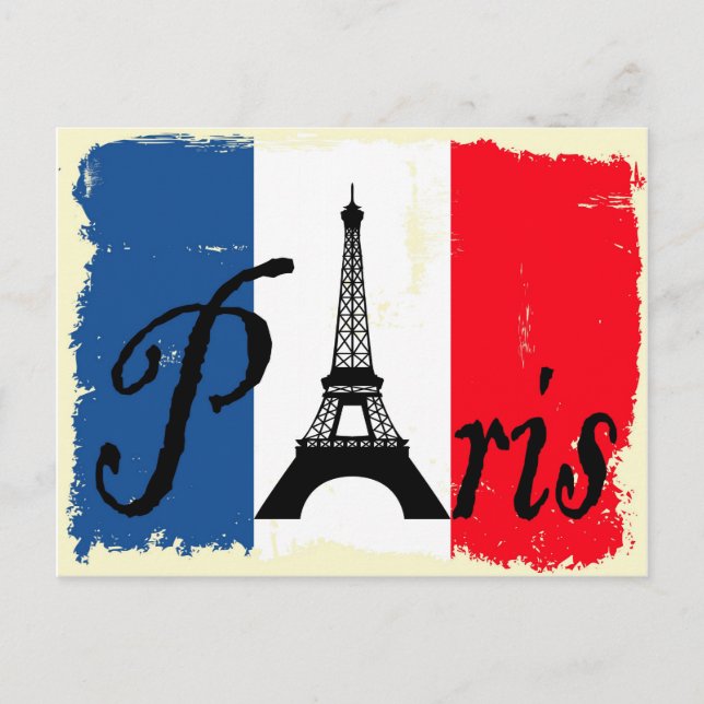 Cartão Postal Paris grunge (Frente)