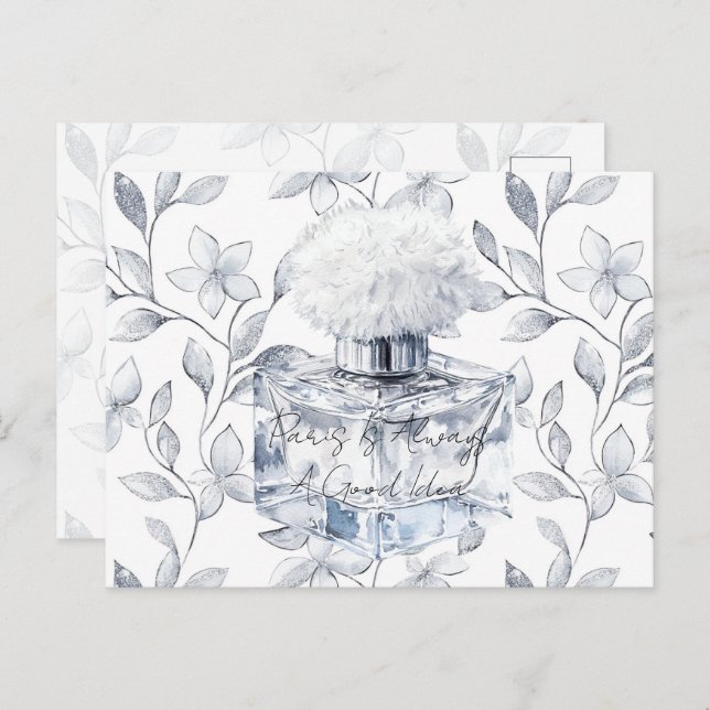 Cartão Postal Paris is always a good idea perfume leaves (Frente/Verso)