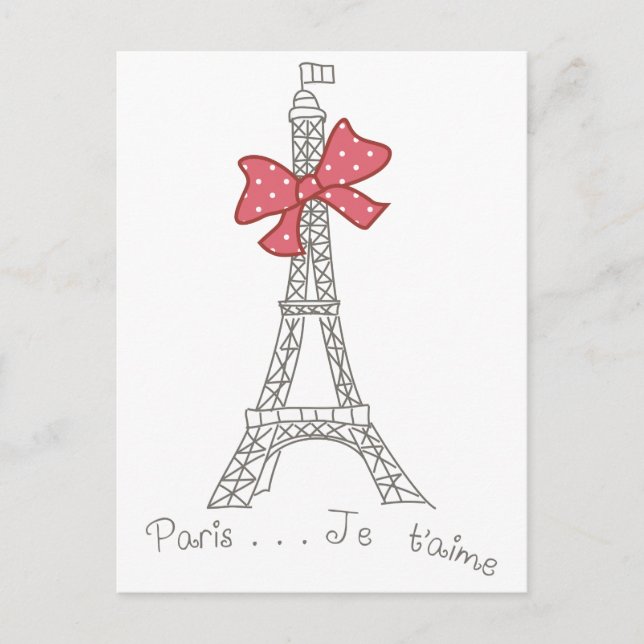 Cartão Postal Paris... Je t'aime (Frente)
