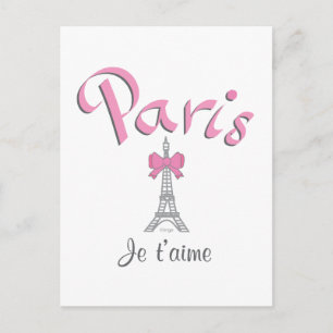 Cartão Postal Paris - Je t'aime (Eu te amo)