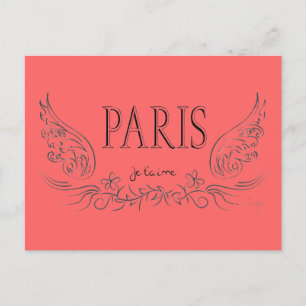 Cartão Postal PARIS Je t'aime (eu te amo)
