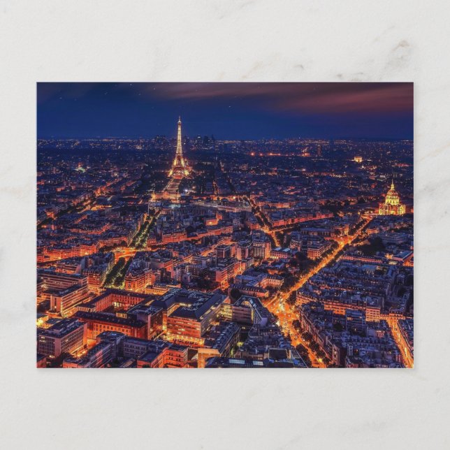 Cartão Postal Paris lumières (Frente)