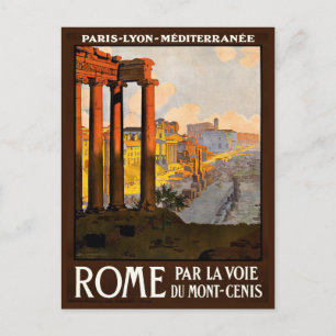 Cartão Postal Paris Lyone Roma Mediteranee Vintage