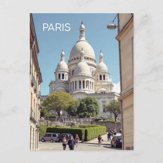 Cartão Postal Paris Montmartre (Frente)