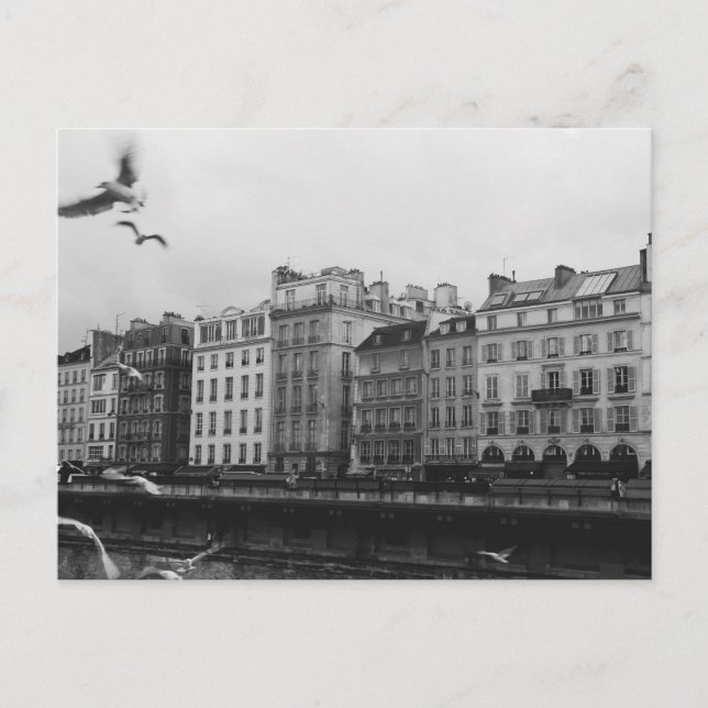 Cartão Postal Paris Negra e Branca (Frente)