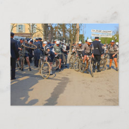 Cartão Postal Paris-Nice Ciclistas Auxerre Yonne França 1933