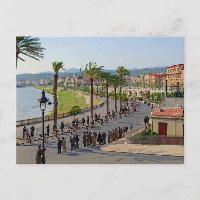 Cartão Postal Paris Nice Circuito De Ciclismo Em Nice 19 De Març (Frente)