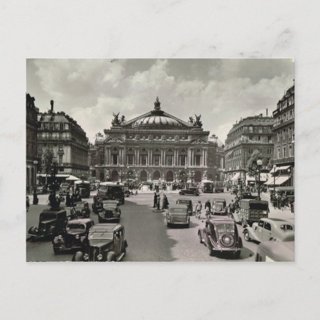 Cartão Postal Paris, Opera, 1930 (Frente)