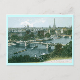 Cartão Postal Paris Panorama Vintage