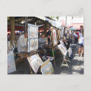 Cartão Postal Paris - Place du Tertre-Montmartre -