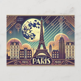 Cartão Postal Paris Romântica