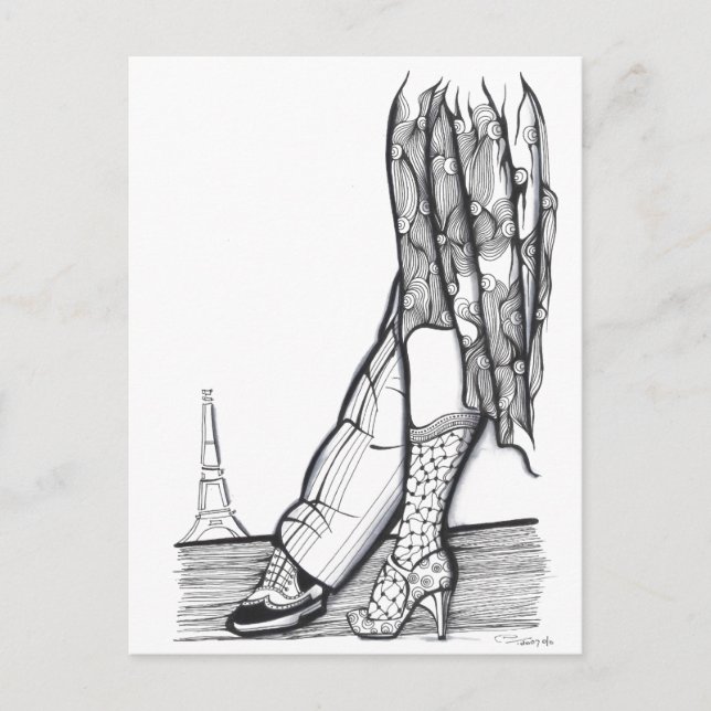 Cartão Postal Paris Tango (Frente)