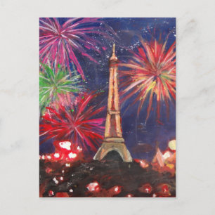 Cartão Postal Paris Torre Eiffel Cidade do Amor com Silvester No
