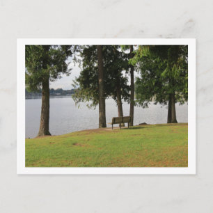 Cartão Postal Park Bench no lago Meridian Postcard