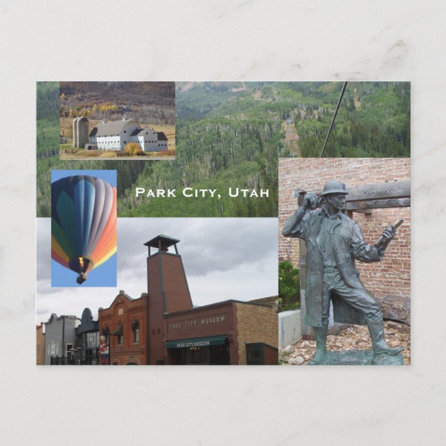 Cartão postal Park City Utah Souvenier (Frente)