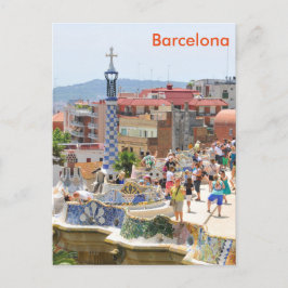 Cartão Postal Park Guell em Barcelona, Espanha