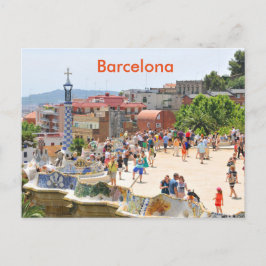 Cartão Postal Park Guell em Barcelona, Espanha