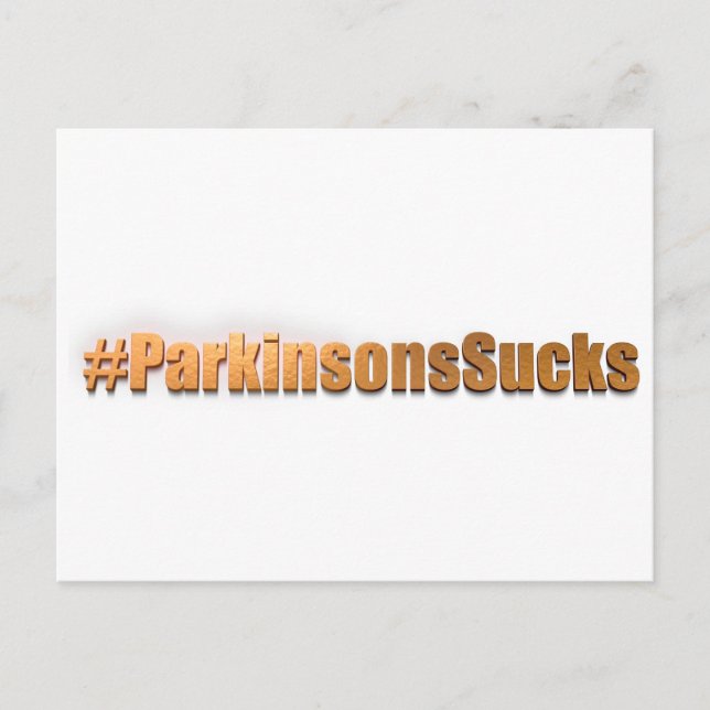 Cartão Postal Parkinsons suja hashtag (Frente)