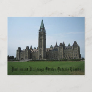 Cartão Postal Parlamento Europeu Edifícios Ottawa Ontario Canad