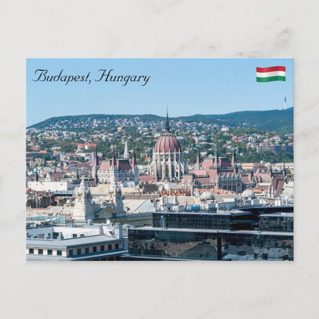Cartão Postal Parlamento Húngaro - Budapeste, Hungria (Frente)