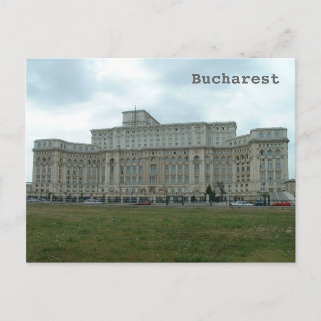 Cartão Postal Parlamento romeno (Frente)