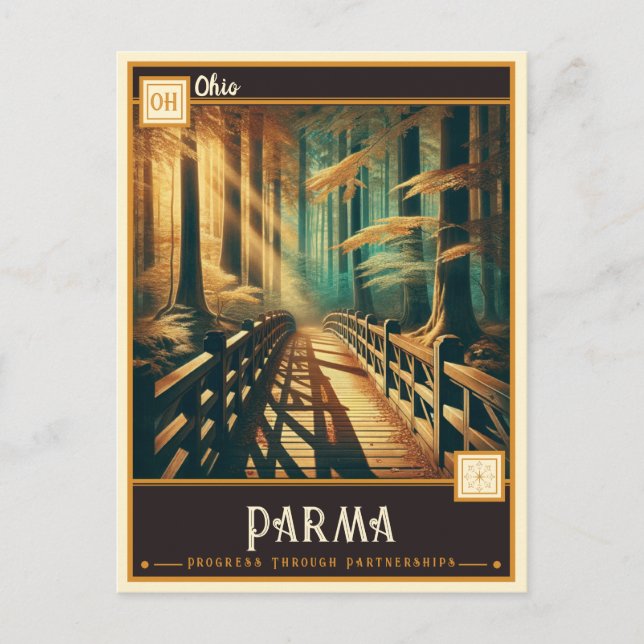 Cartão Postal Parma, Ohio | Vintage (Frente)