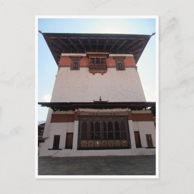 Cartão Postal paro dzong central (Frente)
