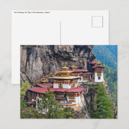 Cartão Postal Paro Taktsang: O Mosteiro do Ninho do Tigre - Butã