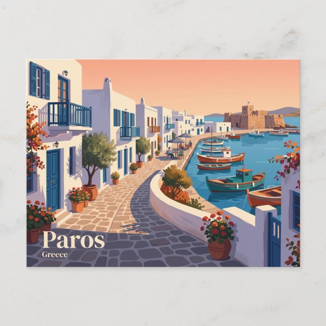 Cartão Postal Paros Grécia (Frente)
