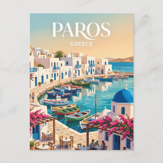 Cartão Postal Paros Grécia (Frente)
