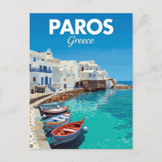 Cartão Postal Paros Naoussa Porto Grego Cíclades