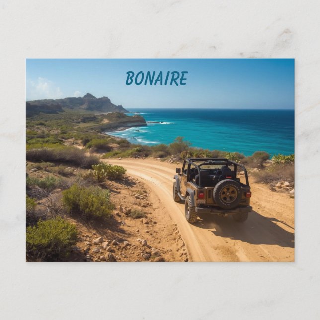 Cartão Postal parque Bonaire Slagbaai (Frente)