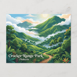 Cartão Postal Parque Crocker Range Malásia