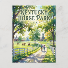 Cartão Postal Parque de Cavalos Kentucky EUA